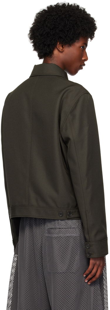 Bomber-takki Courrèges Signature Retro Zip-Up Jacket Vihreä | 324CBL204PL0056, 2