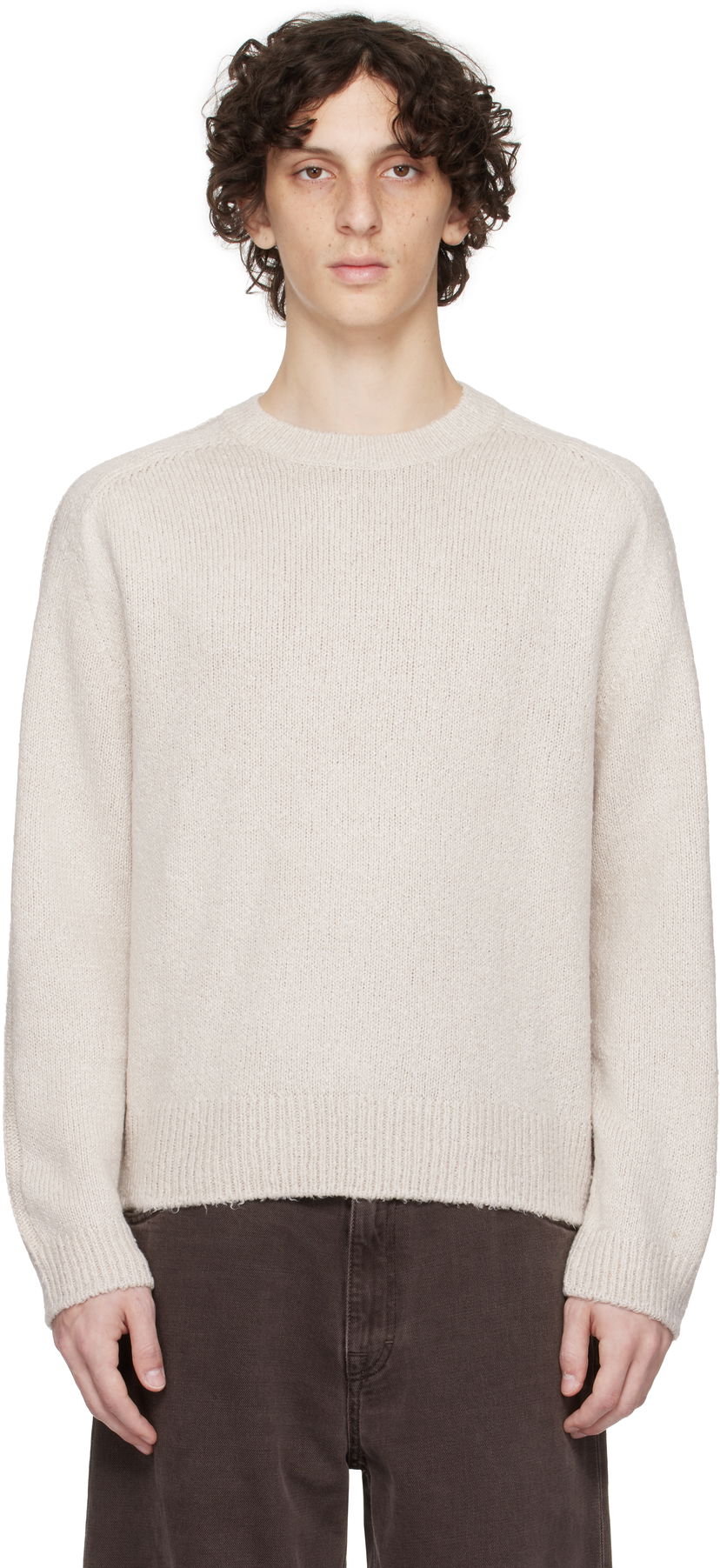 Villapaita OUR LEGACY OUR LEGACY True Roundneck Sweater Beige | M2253TO