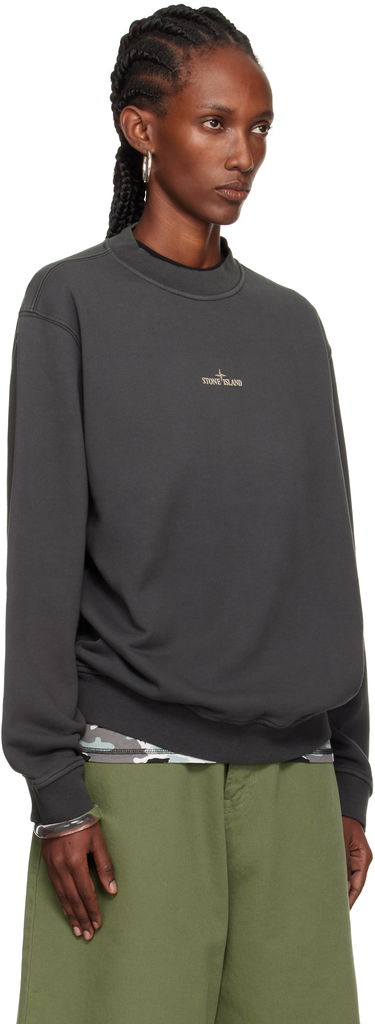 Huppari Stone Island Stone Island Cotton Fleece Sweatshirt Harmaa | K2S15 6100018 S0195, 1
