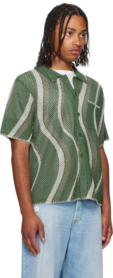 Paita Dime Dime Soleil Button Up Knit Shirt Vihreä | DIMESU257GRN, 1