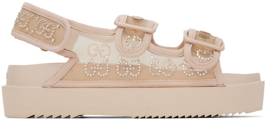 Tennarit ja kengät Gucci Crystal GG Sandals "Beige" Beige | 693404 F13A0, 0