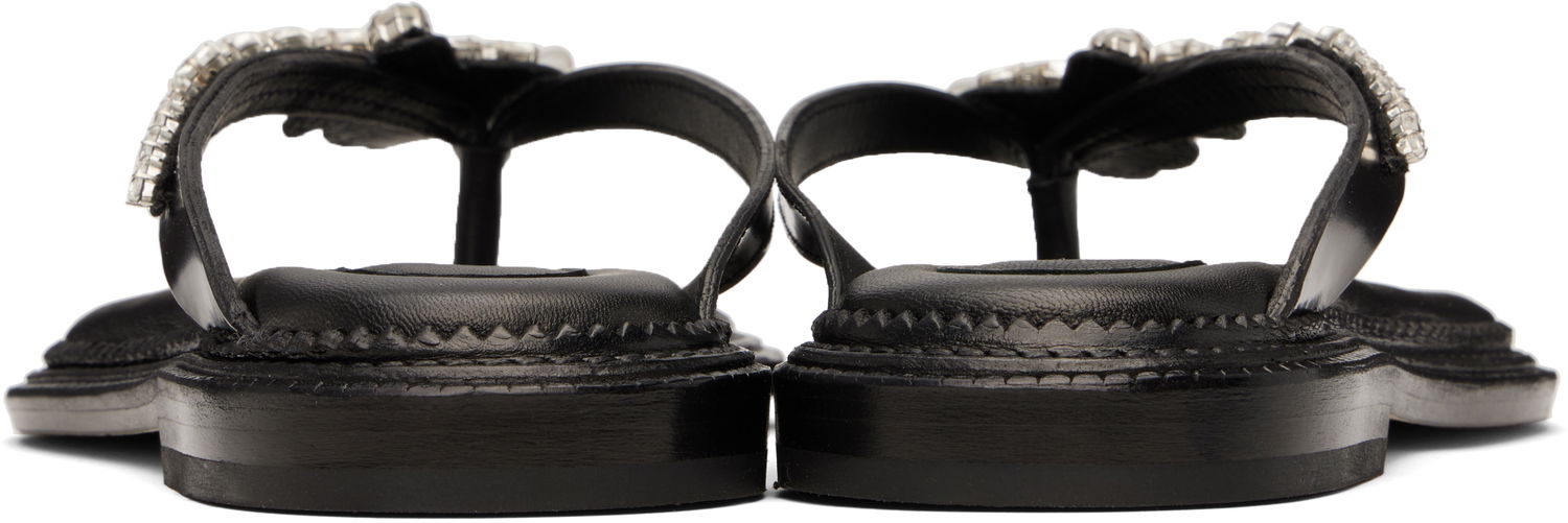 Tennarit ja kengät Simone Rocha Simone Rocha Embellished Flower Flip-Flops Musta | SLD54B 0740, 1