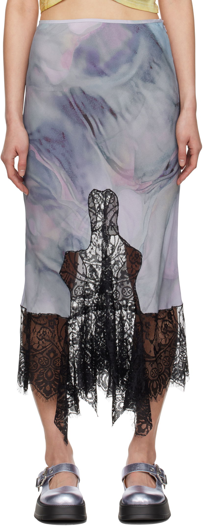 Hame Collina Strada Collina Strada Hiss Lace Midi Skirt Monivärinen | XX7120