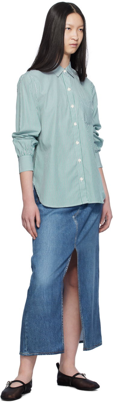 Paita rag & bone Rag & Bone Maxine Striped Shirt Vihreä | WAW23SA041ZE41, 3