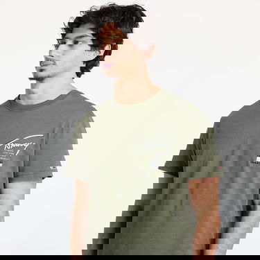 T-paita Tommy Hilfiger Tommy Jeans Regular Signature Tee Vihreä | DM0DM21106 M12, 1