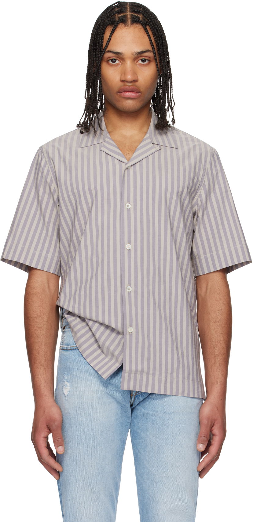 Paita Paul Smith Paul Smith Short Sleeve Regular Fit Shirt Violetti | M1R-905U-P02635