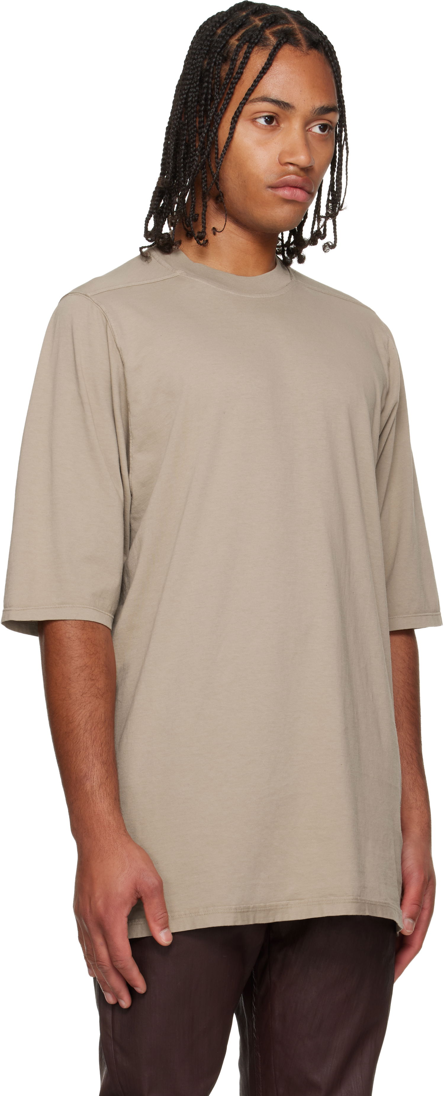 T-paita Rick Owens Concordians Oversized T-Shirt Beige | DU02E7262 FSLP, 1