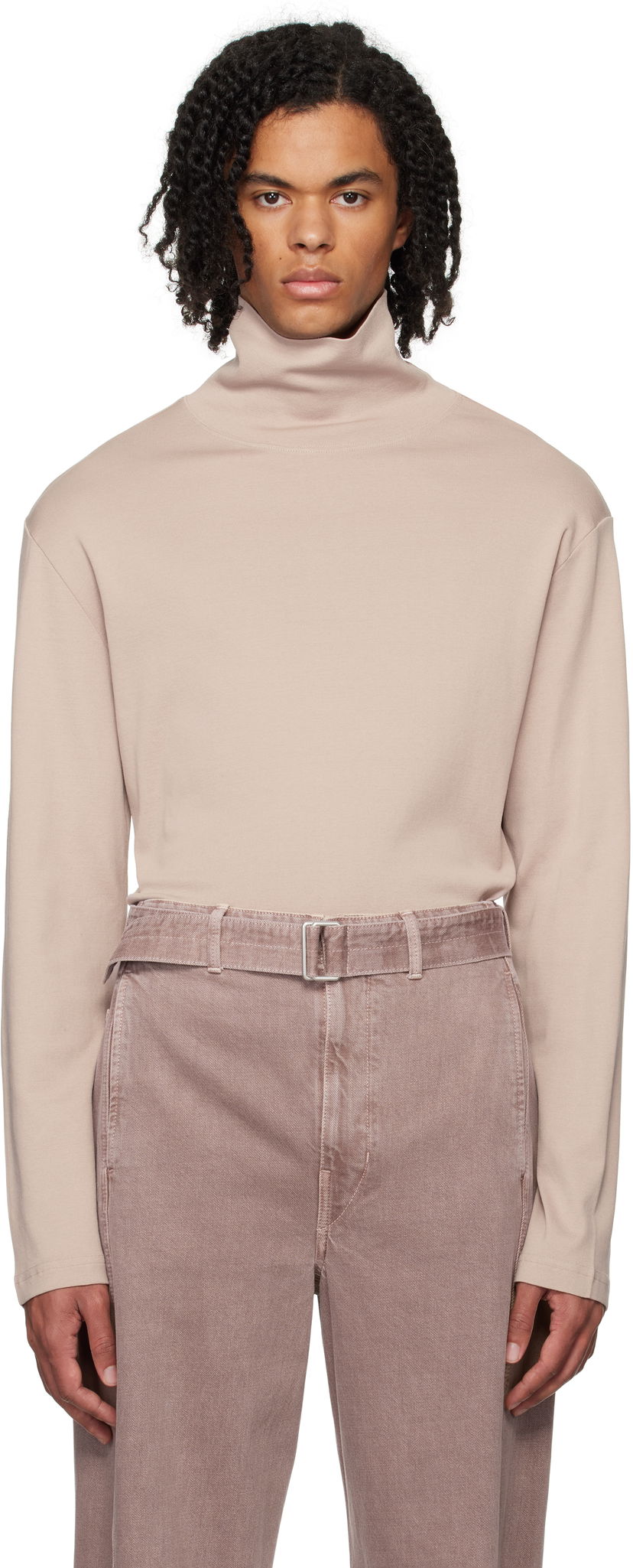 Villapaita LEMAIRE Long Sleeve Turtleneck Beige | TO1302 LJ1016