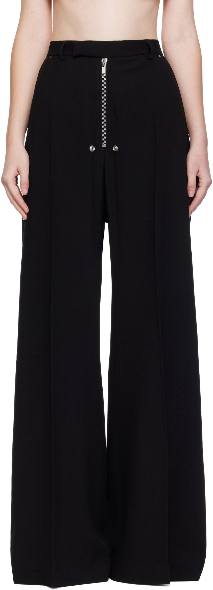 Housut Rick Owens Rick Owens Concordians Tailored Wide Trousers Musta | RP02E4355 WA