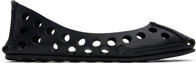 Tennarit ja kengät Alaïa ALAÏA Perforated Calfskin Ballerina Flats Musta | AA3A033CK247