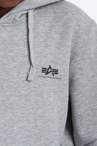 Huppari Alpha Industries Alpha Industries Basic Small Logo Hoodie Harmaa | 196318-gry, 4