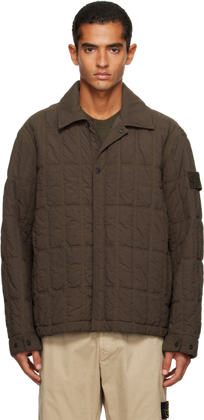 Takki Stone Island Stone Island Nylon Smerigliato Quilted Jacket Vihreä | K2S15 4100099 S00F6