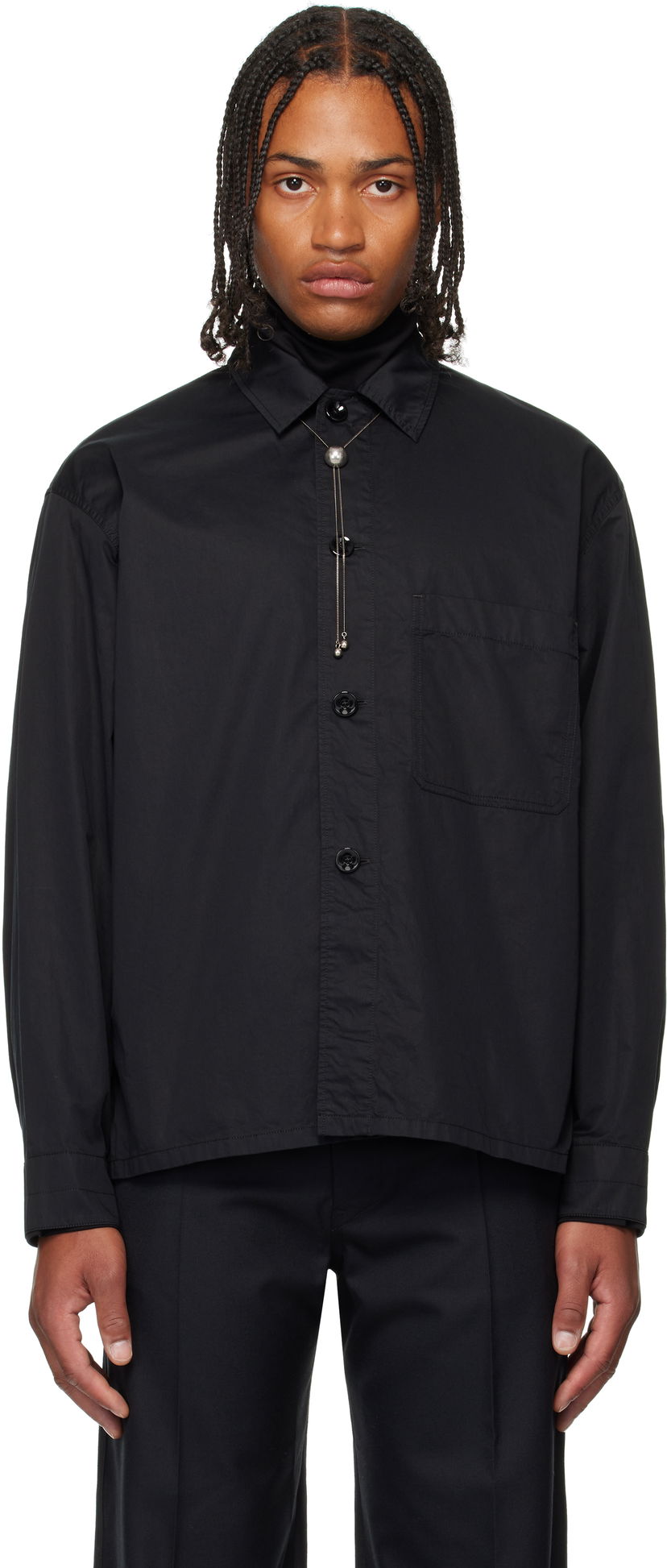 Paita LEMAIRE Lemaire Pyjama Shirt Musta | SH1198 LF1207