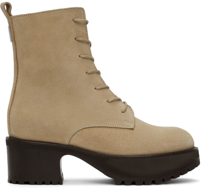 Vaatteet BY FAR BY FAR Cobain Suede Boots Beige | 22CRCBCAPUU
