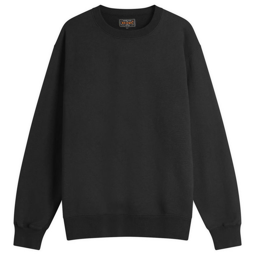Huppari BEAMS Men's Crewneck Sweatshirt, Size Large Musta | 3813-0191-103-19