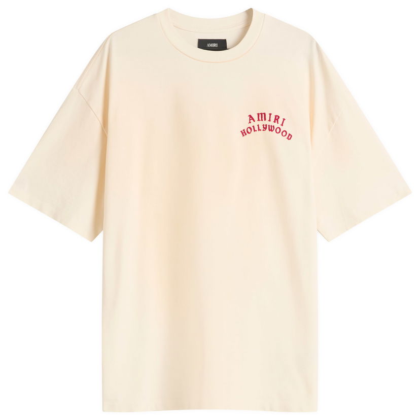 T-paita AMIRI AMIRI Hollywood Oversized T-Shirt, Size Large Beige | AMJYTE1204-IvoryRed