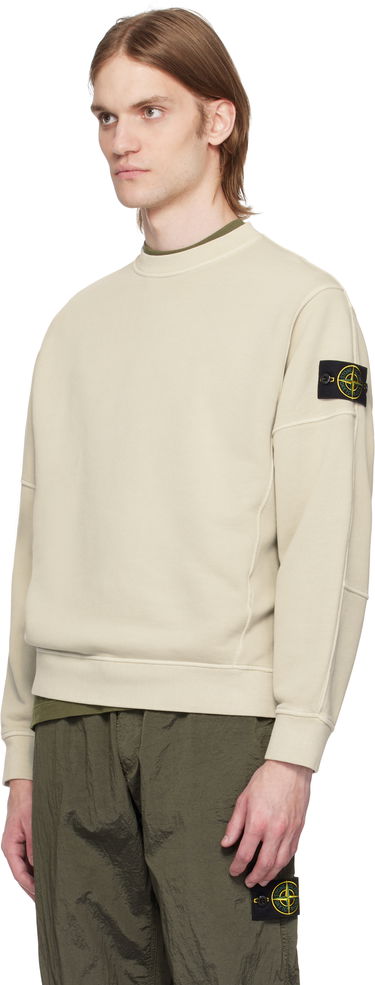Villapaita Stone Island Stone Island Diagonal Fleece Old Effect Sweatshirt Beige | K1S15 6100032 S0045, 3