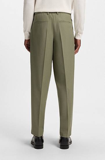 Housut BOSS Relaxed Fit Stretch Trousers Vihreä | 50546294, 1