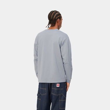 T-paita Carhartt WIP L/S Chase T-Shirt "Mirror / Gold" Sininen | I026392_1R2_XX, 3