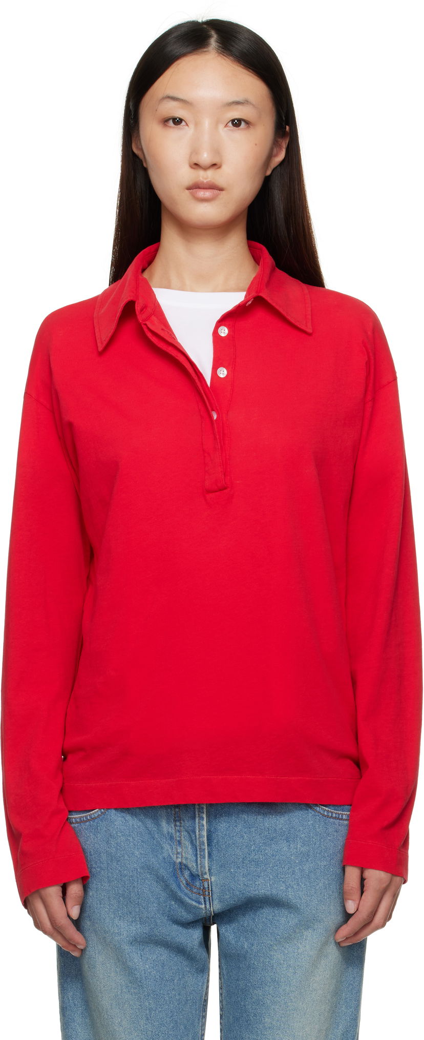 Poolopaita The Row The Row Roddie Polo Top Punainen | 8752-K569