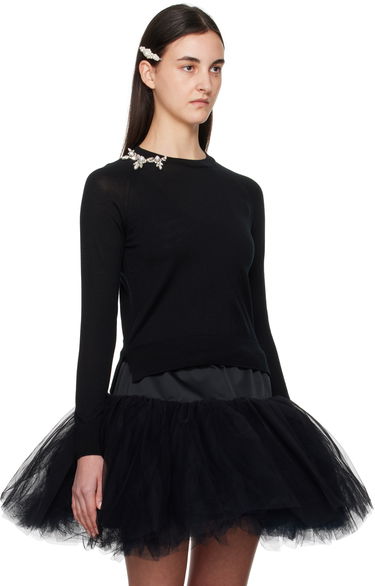 Villapaita Simone Rocha Simone Rocha Classic Wool Pullover Musta | KMK22B 0647, 1