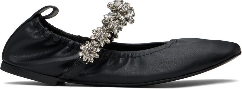 Tennarit ja kengät Stella McCartney Stella McCartney Elsa Crystal Flowers Ballerina Flats Musta | 810497W1IL0