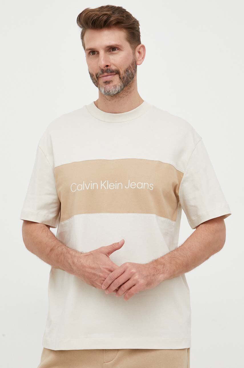 T-paita CALVIN KLEIN Tee Beige | J30J323760, 0