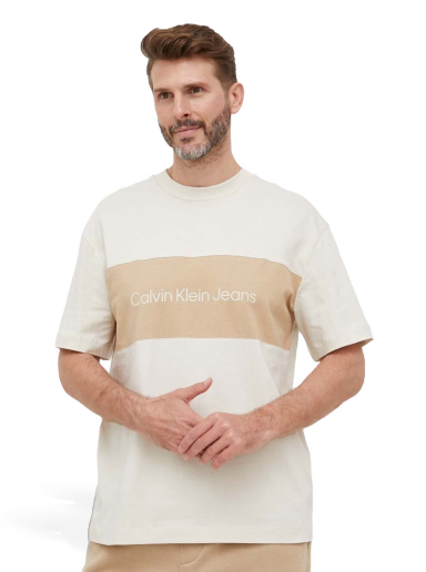 T-paita CALVIN KLEIN Tee Beige | J30J323760