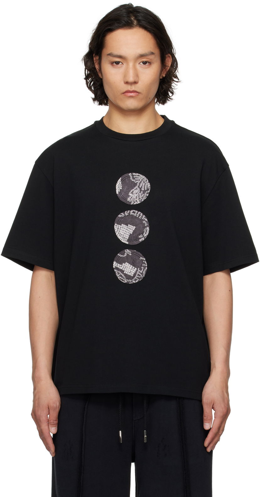 T-paita Feng Chen Wang Feng Chen Wang Patch T-Shirt Musta | FUS19TS11
