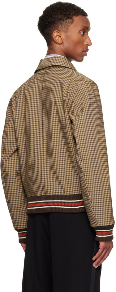 Bomber-takki Wales Bonner Wales Bonner Homecoming Varsity Bomber Jacket Ruskea | UA24JA10-CO03-8890, 2