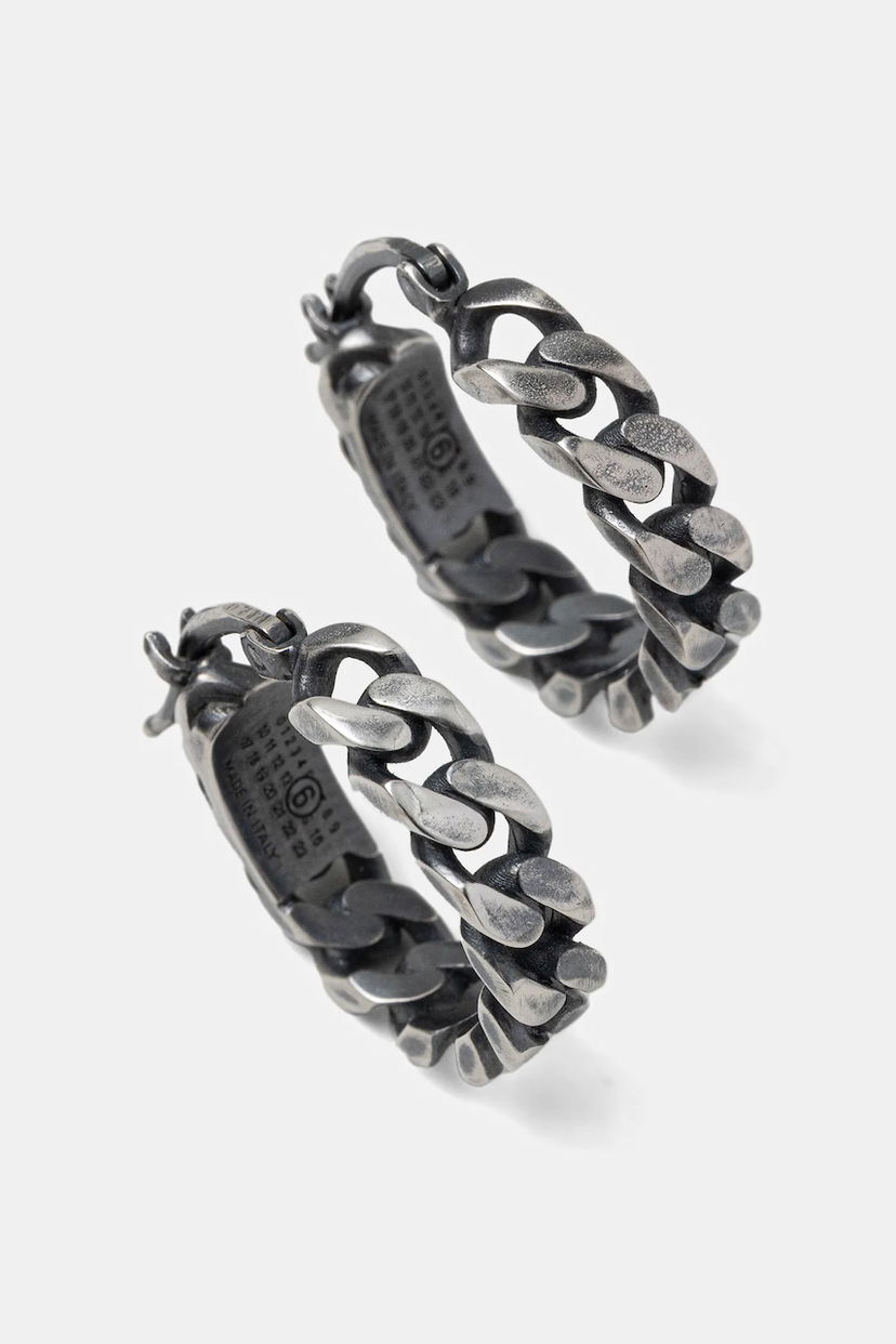 Korvakorut Maison Margiela MM6 Maison Margiela Oxidized Chain-Link Earrings Metallinen | SM7VG0100.SV0235.954