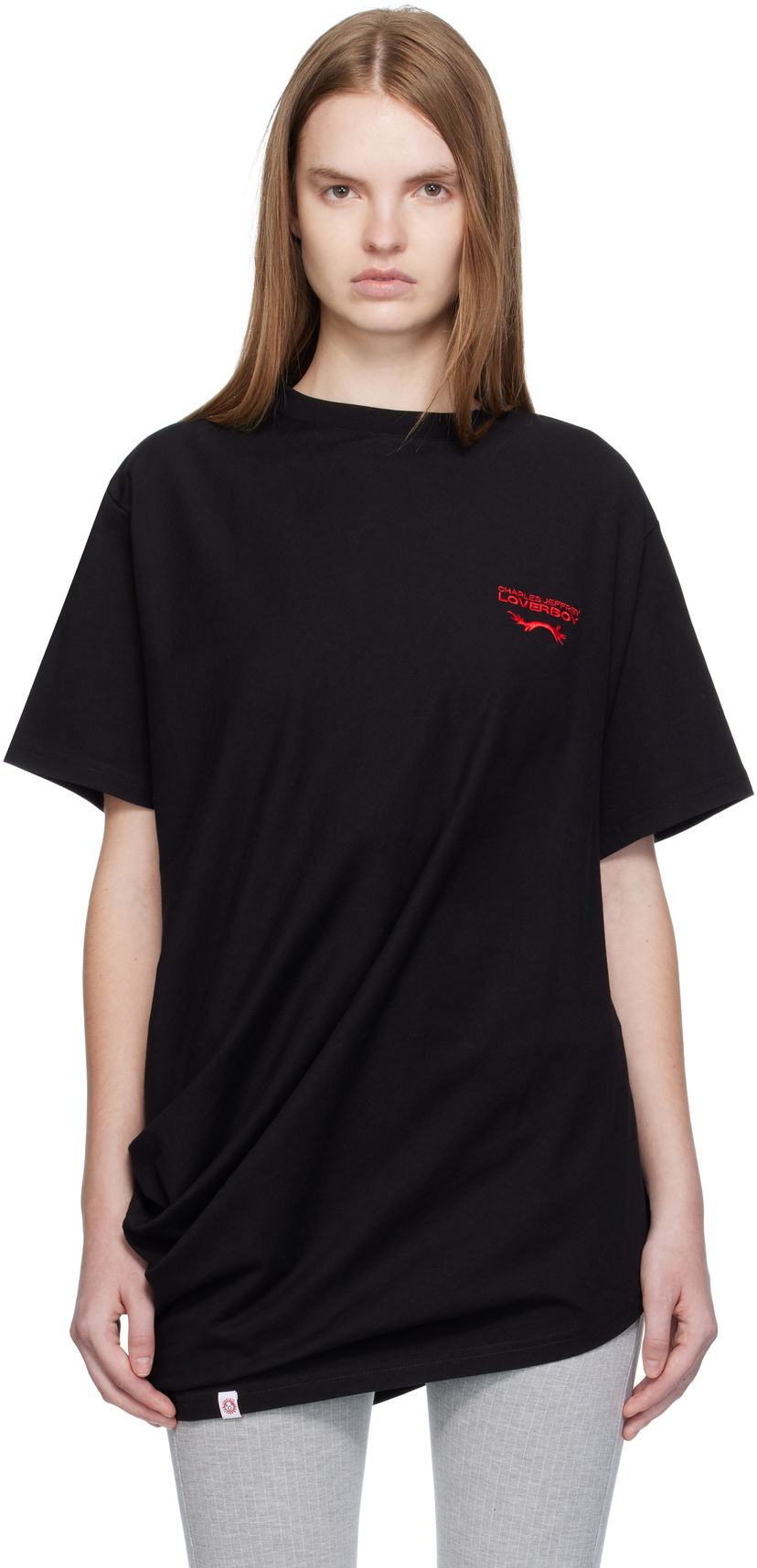 T-paita Charles Jeffrey Loverboy Charles Jeffrey LOVERBOY Topsy Turvy T-Shirt Musta | 52081701