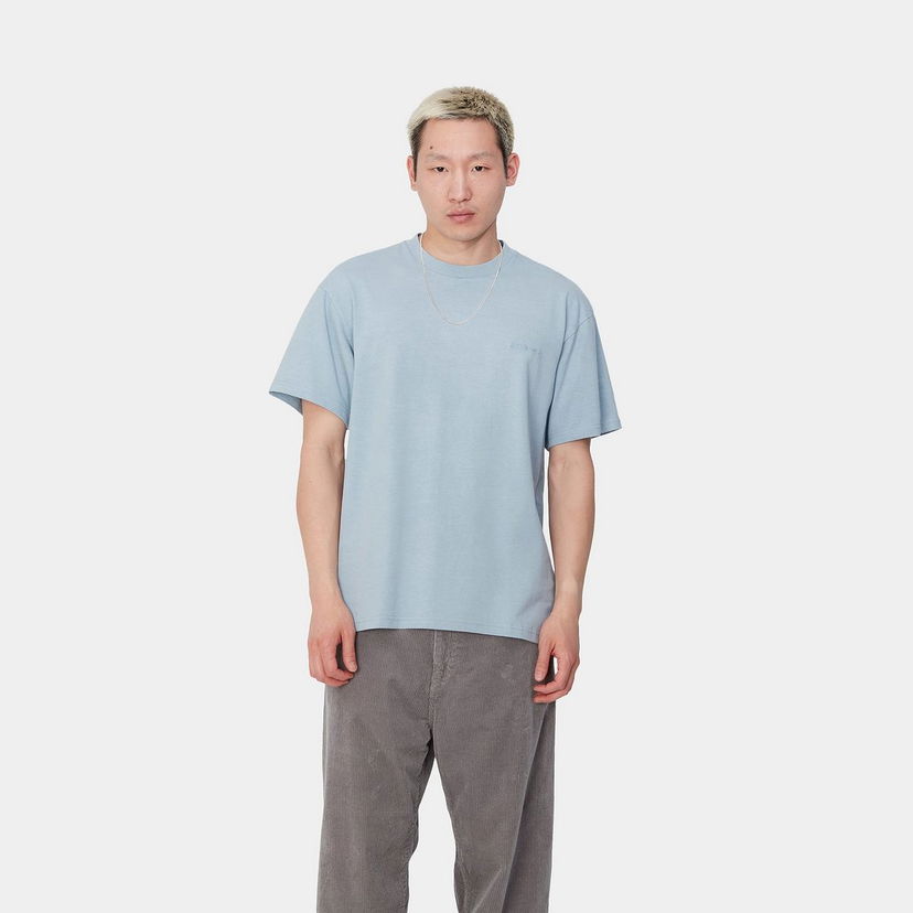 T-paita Carhartt WIP Duster Script Short Sleeve T-Shirt Sininen | I033622_9