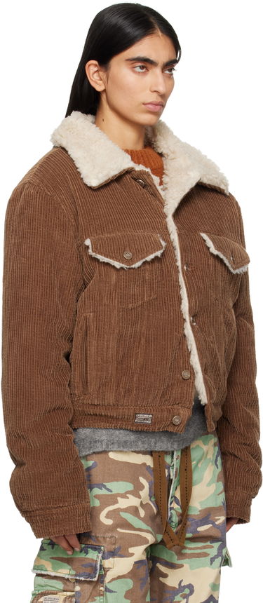 Takki ERL Sherpa Corduroy Trucker Jacket Ruskea | ERL09J003, 2