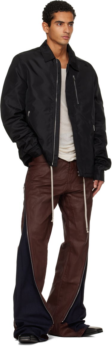 Jeans Rick Owens Concordians Bolan Banana Coated Wide-Leg Side-Zip Jeans Ruskea | DU02E7363 SDSW, 3