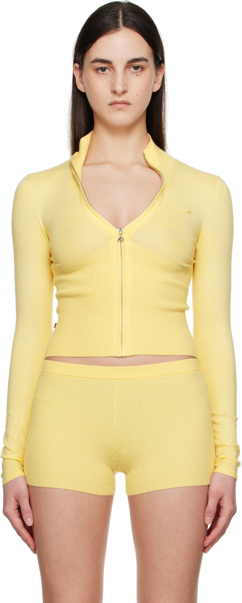 Villapaita Miaou Miaou Vlad Zip-Up Sweater Keltainen | 7199SK1BUT