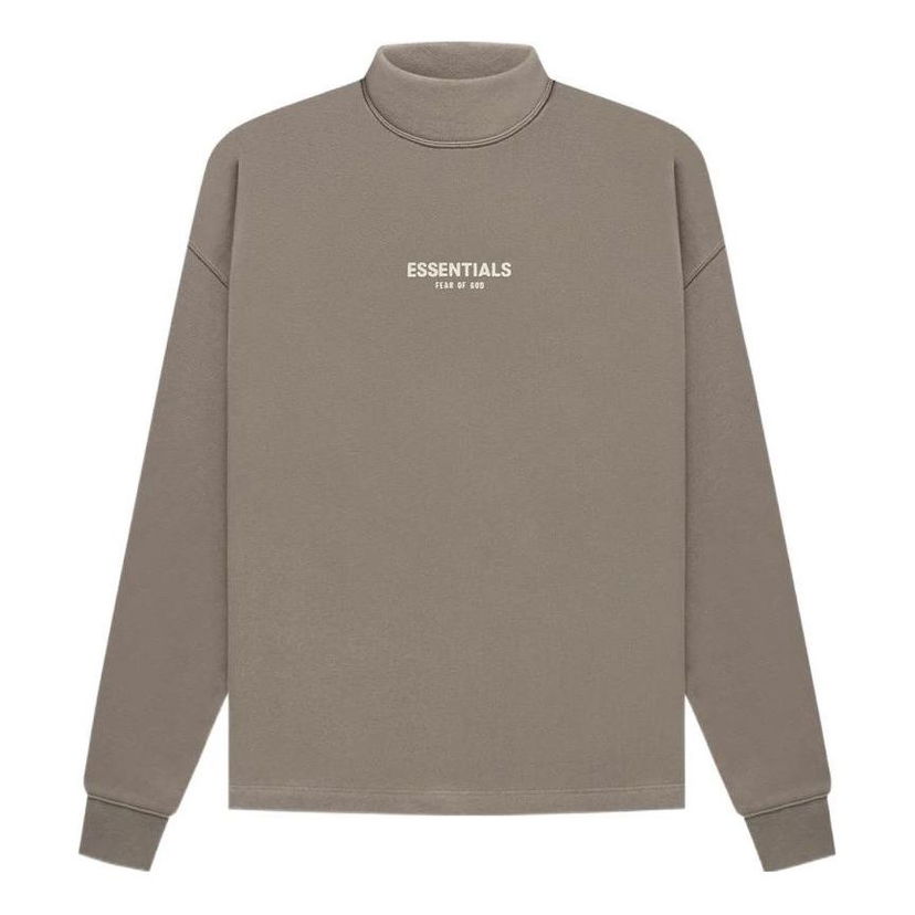 Villapaita Fear of God Essentials Relaxed Mockneck Sweatshirt Ruskea | FOG-SS22-093