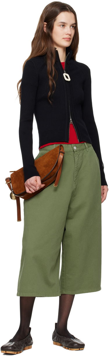 Villapaita JW Anderson JW Anderson Fitted Zip-Up Sweater Musta | KW1353-YN0398, 3