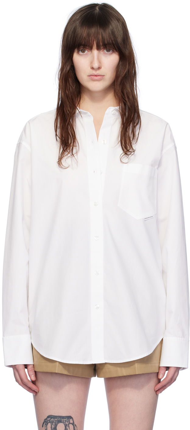 Paita Alexander Wang Pocket Shirt Valkoinen | 4WC2241482