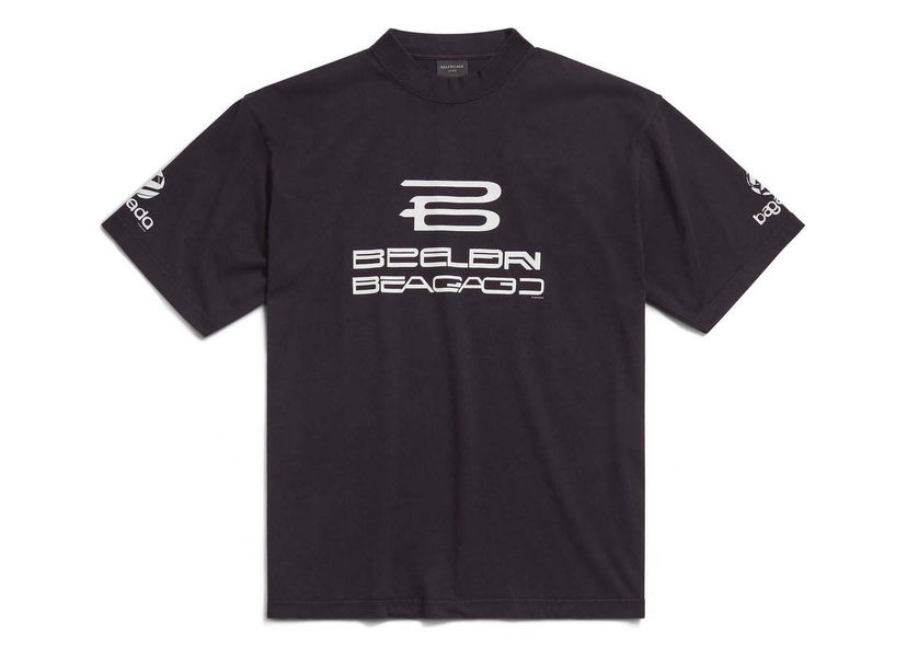 T-paita Balenciaga AI Generated Medium Fit T-shirt Black Musta | 764235 TQVG1