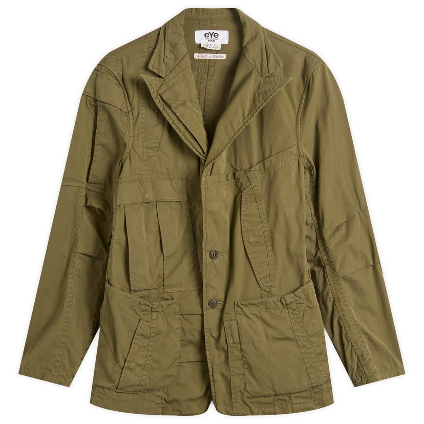 Takki Junya Watanabe Junya Watanabe MAN x Needles Cotton Nylon Oxford Jacket, Size Medium Vihreä | WP-J901-100-1