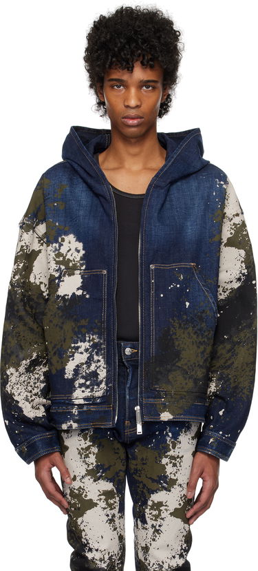 Huppari DSQUARED2 Dsquared2 Workwear Zipped Denim Jacket Sininen | S74AM1559_S30664, 0