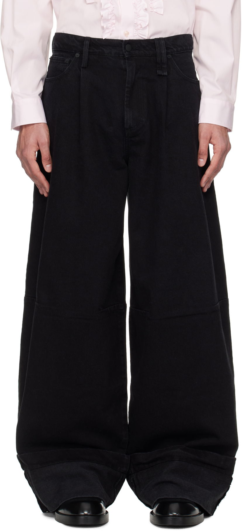 Jeans Simone Rocha Simone Rocha Embellished Puddle Jeans Musta | 4131B 1239