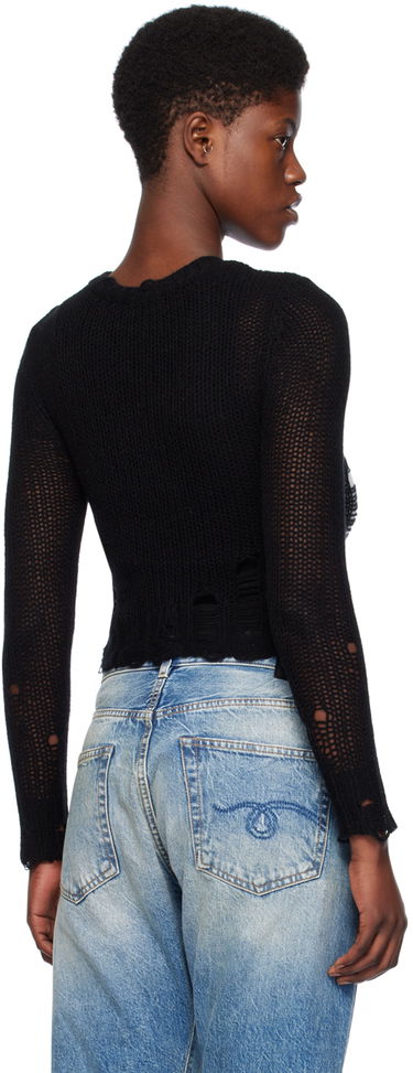Villapaita R13 R13 Double Layer Cropped Cardigan Musta | R13WY041-Y122B, 2