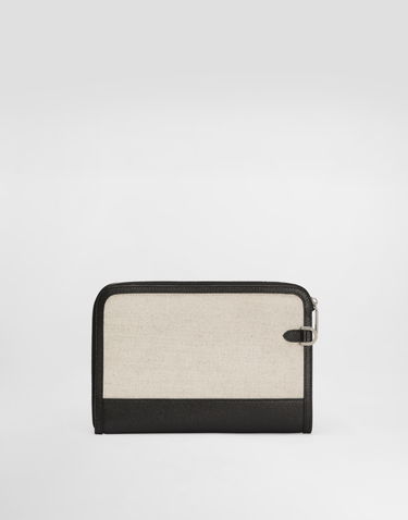 Reput ja laukut Dolce & Gabbana Dolce & Gabbana Atene Canvas and Calfskin Clutch Beige | BM2528AE8558S469, 3