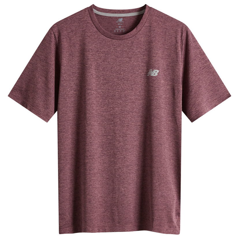 T-paita New Balance Athletic T-Shirt Burgundia | MT41253-FDP