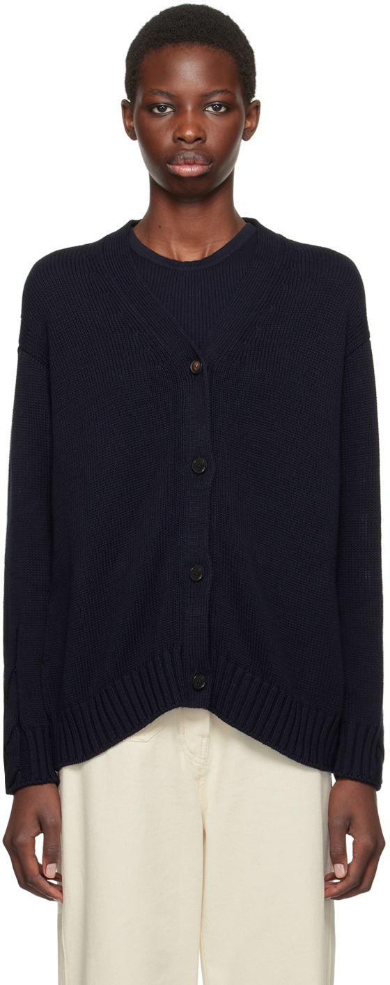 Villapaita Max Mara Max Mara Lukas Knit Cardigan Tummansininen | 2429346051600