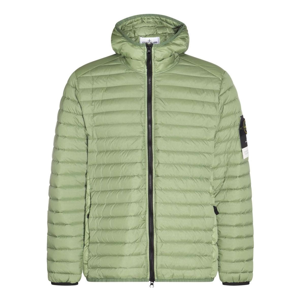 Puffer takki Stone Island Logo Patch Zipped Down Jacket Vihreä | 781540324-V0055, 0