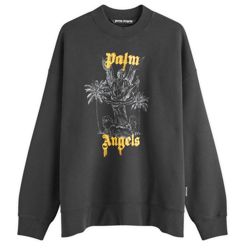 Huppari Palm Angels Crewneck Sweatshirt Musta | PMBA026F24FLE0061022