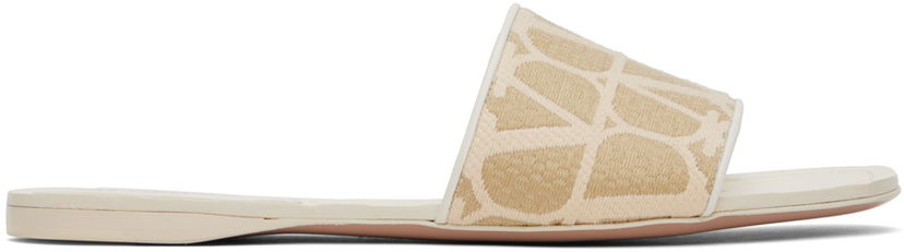Tennarit ja kengät Valentino Valentino Garavani Iconographe Toile Slides Beige | 4W2S0GS4QSJ
